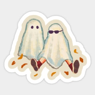 Two ghosts Sticker